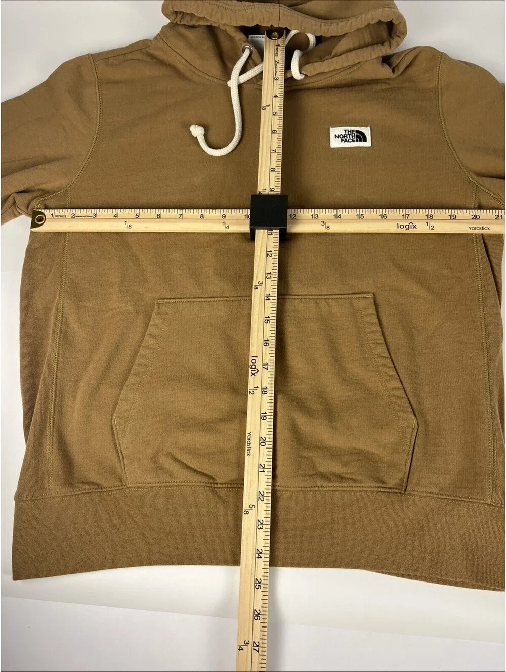 The North Face Brown Pullover Box Logo Hoodie- Men's Size Medium